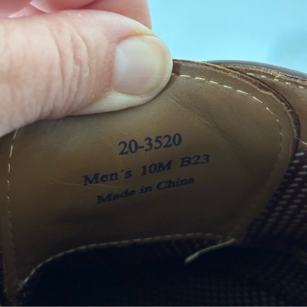 Johnston & Murphy Upton Plain Toe Men's Tan Leather Shoes Size 10 - Picture 8 of 16